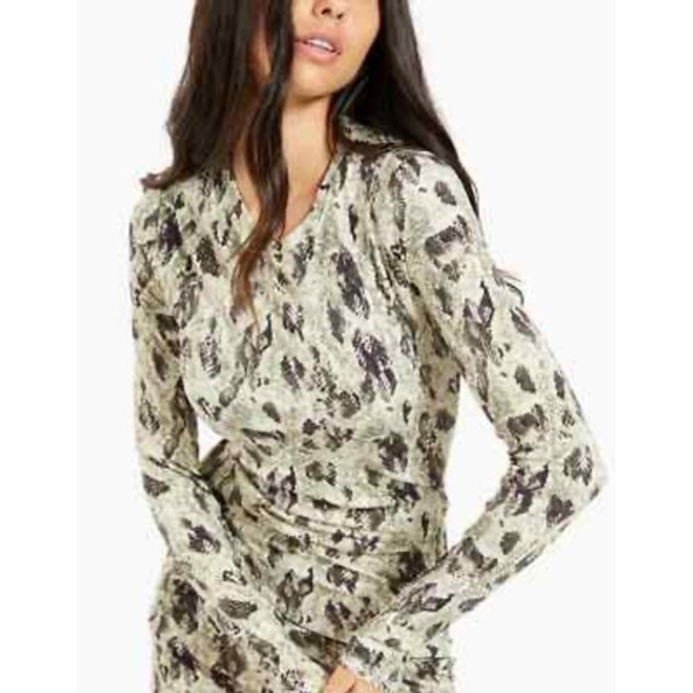 NWT Rag & Bone Poppy Snake Print Draped Mini Dress Size Medium